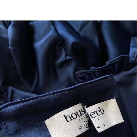 HOUSE OF CB 'Dana' Navy Puff‎ Sleeve Corset NWOT size S - Picture 5 of 8